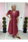 Leighton Burgundy Patterned Dress