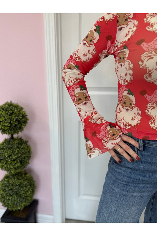 Mesh Santa Top
