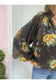 Chocolate Floral LS Blouse