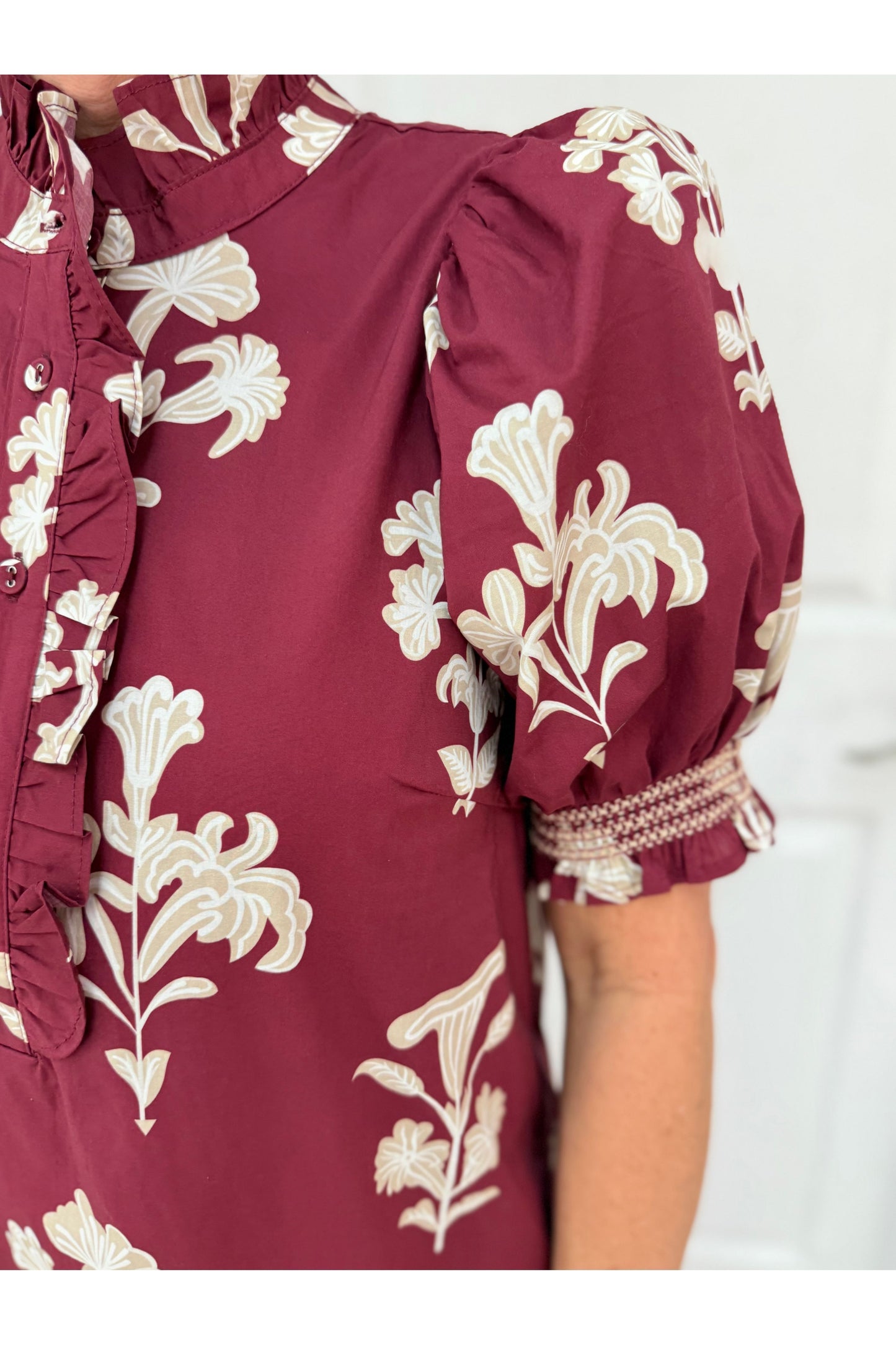 Ruby Botanical Midi Dress