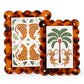 Set Of 2 Tortoise Print Scalloped Edge Acrylic Photo Frames