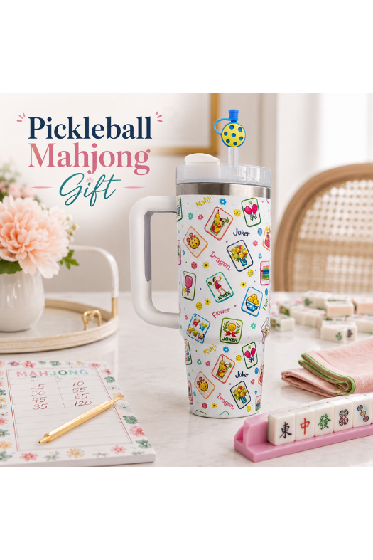 Pickleball & Mahjong 30oz Tumbler
