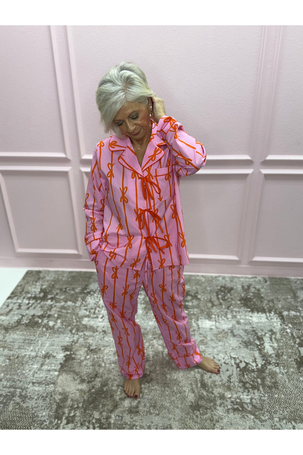 Pink & Orange Bow Pajamas