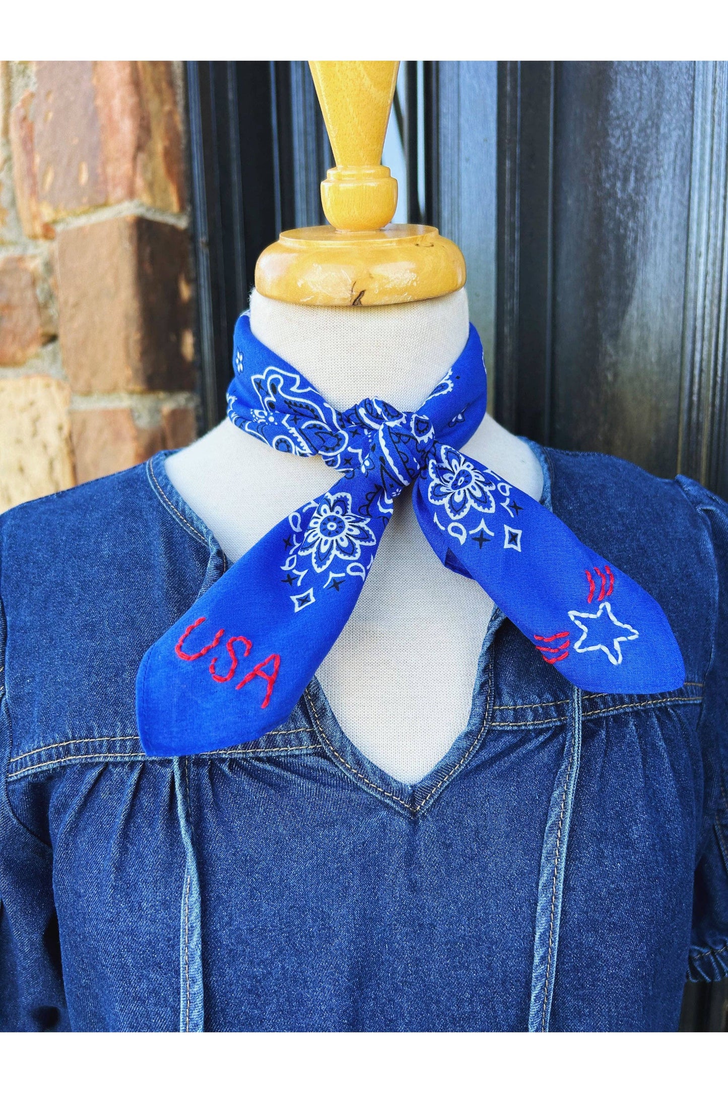 USA Embroidered Bandana