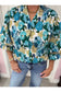 Shades Of Blue Floral Print Blouse
