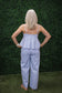 Cheryl Striped Stretch Fabric Pocket Pants