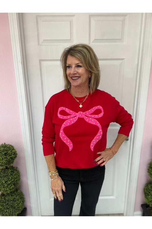 Pearl Bow Classic Sweatshirt