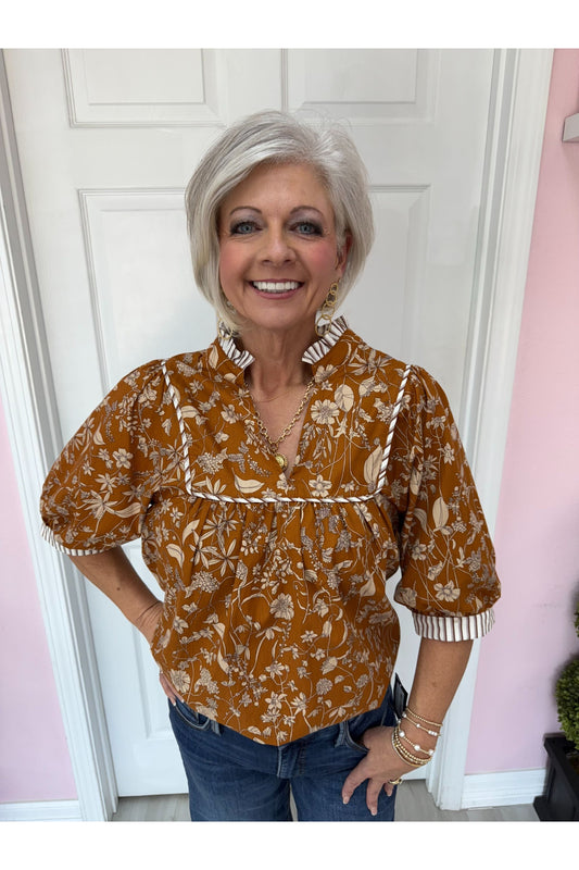 Carmen Patterned Blouse