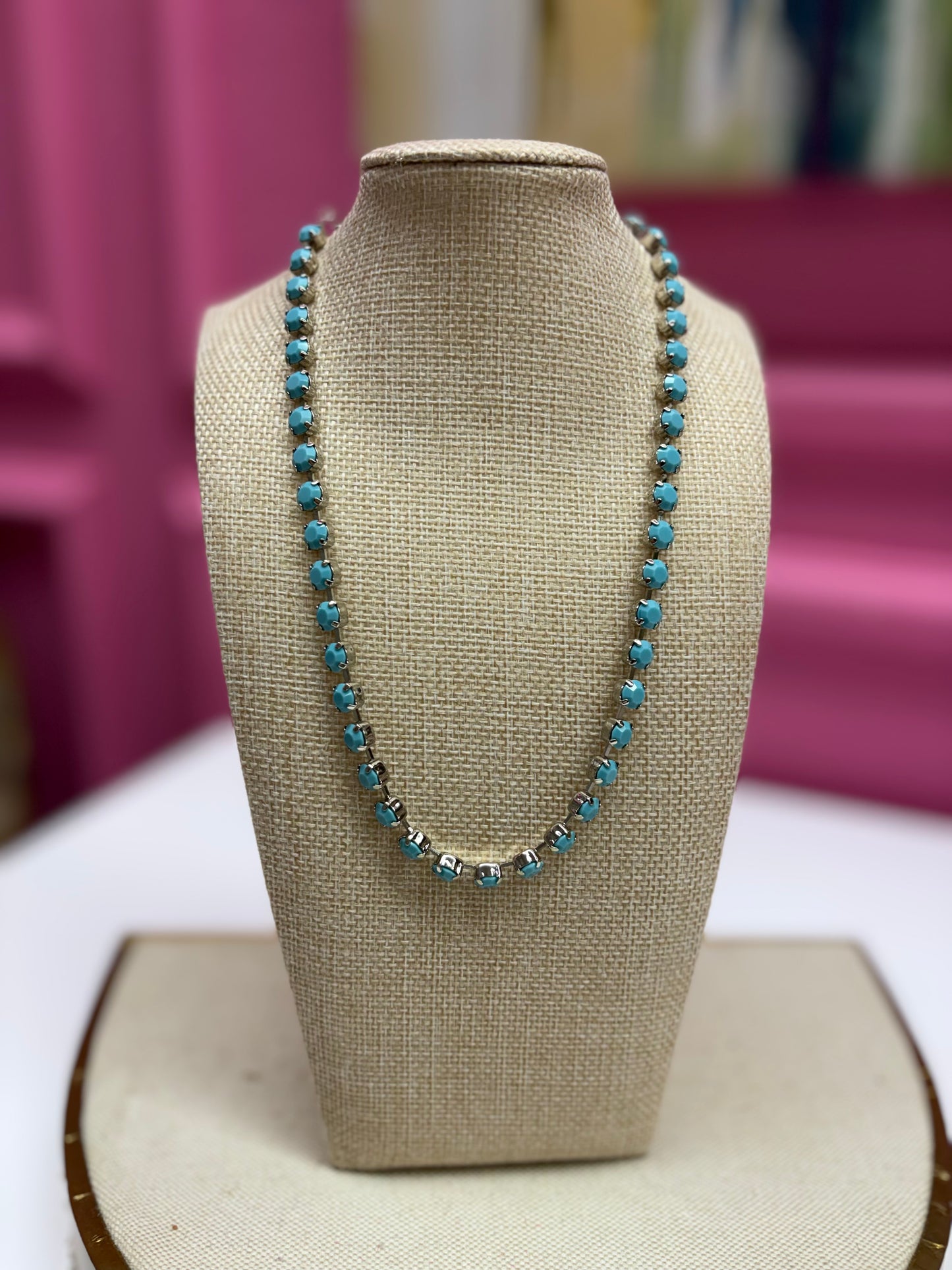 Tova Sarina Necklace Antique Silver/Turquoise