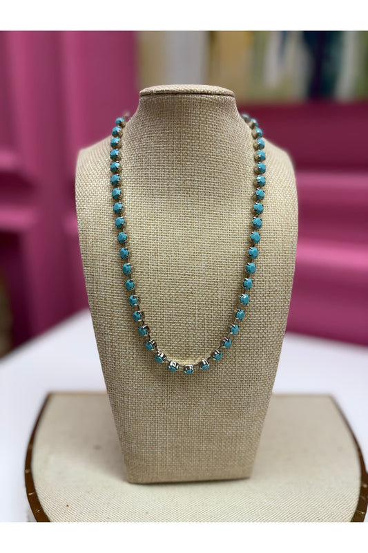 Tova Sarina Necklace Antique Silver/Turquoise