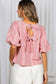 Bow Accent Feminine Plaid Blouse