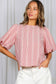 Bow Accent Feminine Plaid Blouse