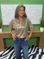 Gabby Metallic Vneck Blouse