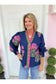 Christina Navy & Pink Floral Blouse