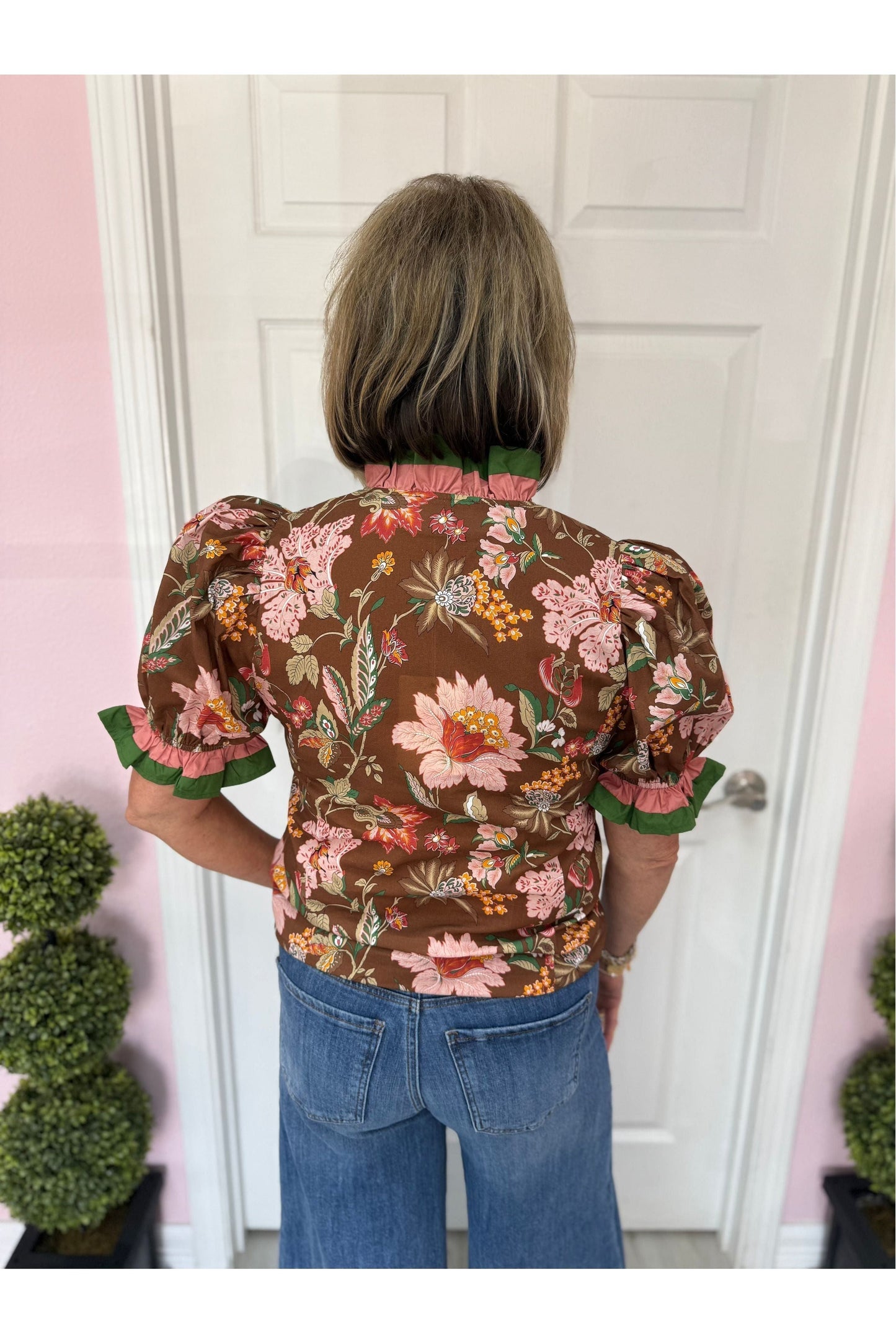 Gina Brown Floral Blouse