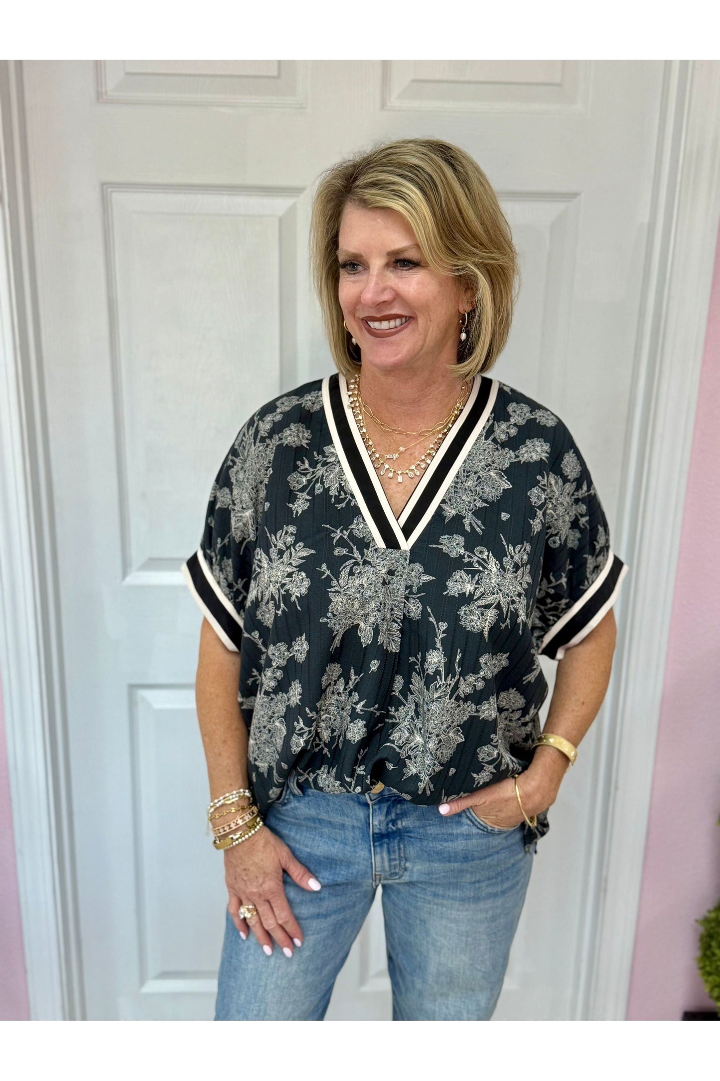 Floral Bring Oversized Blouse