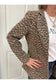 Leopard Printed Single Button Blazer.