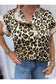 Sabrina Drop Shoulder Leopard Top