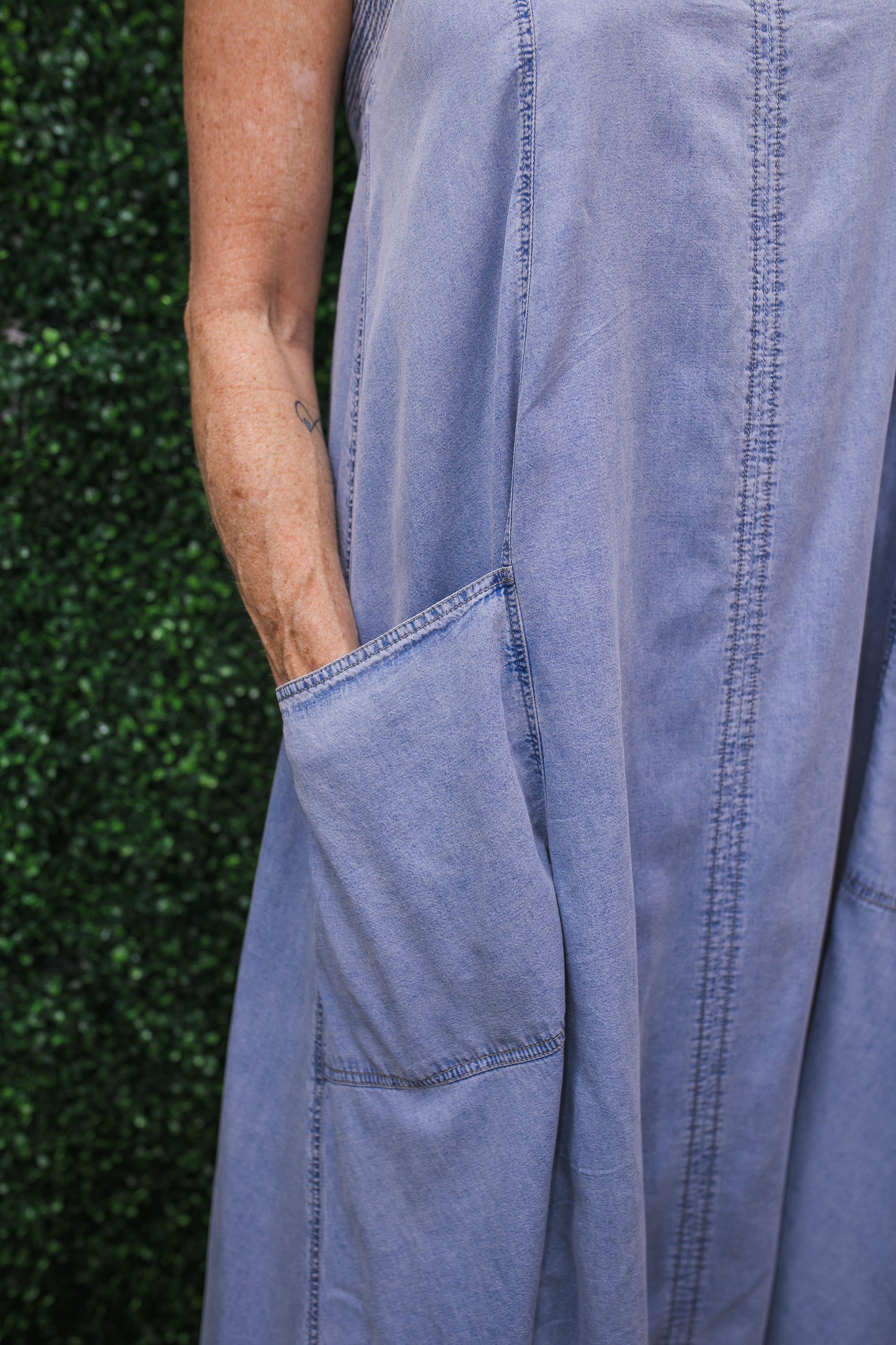 Claudia Denim Maxi Dress