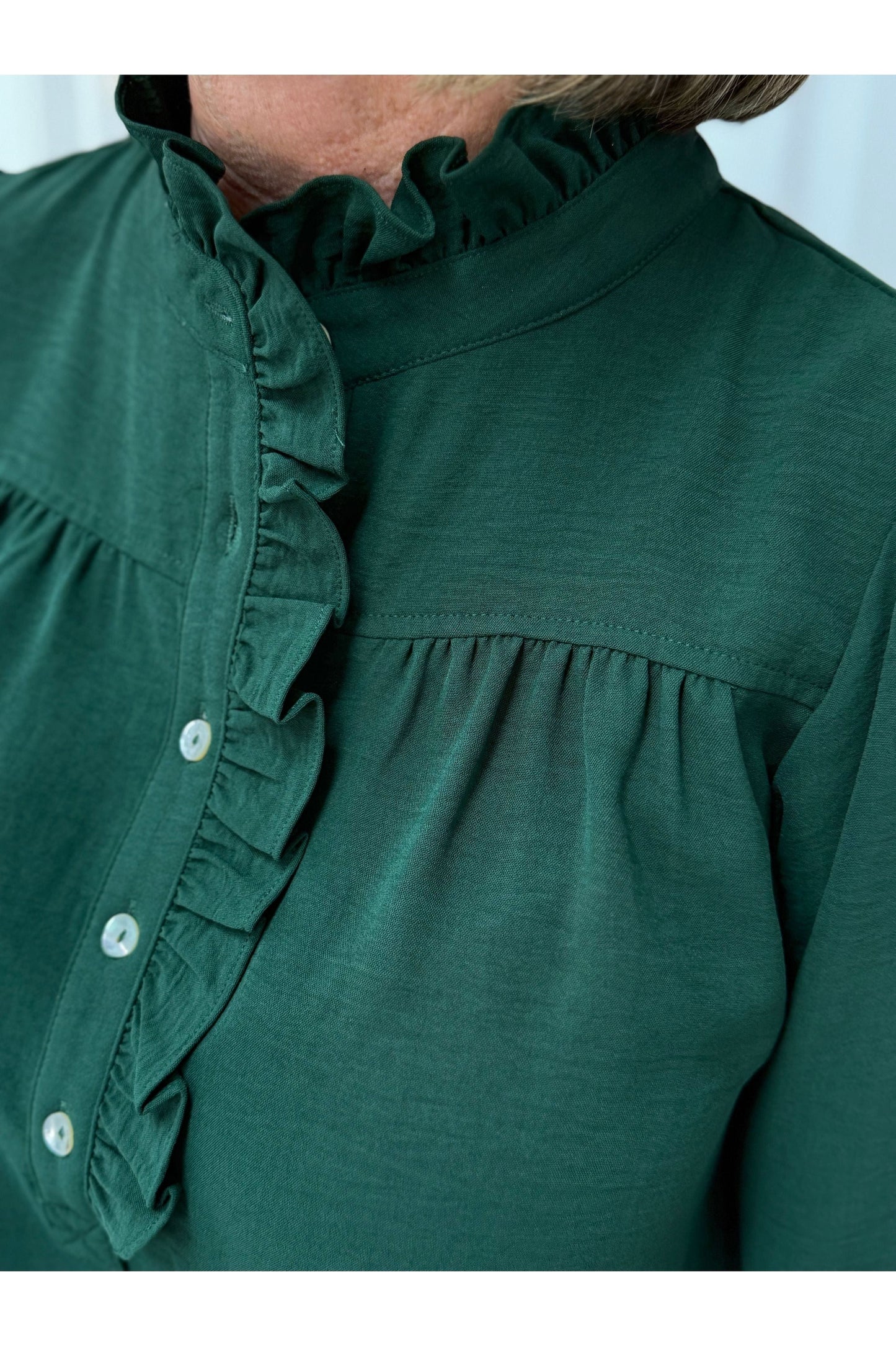 Carmen Long Sleeve Ruffle Blouse