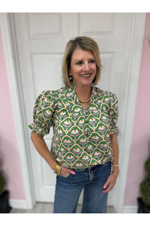 Oopsie Daisy Vneck Blouse