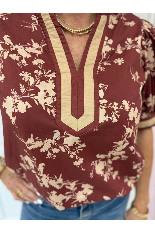 Cierra Floral Puff Sleeve