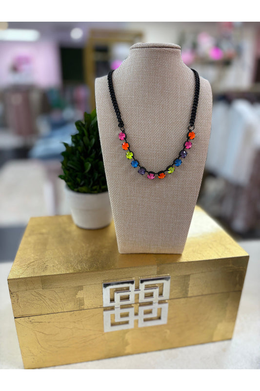 Tova Mini Oakland Necklace Smutt Neon