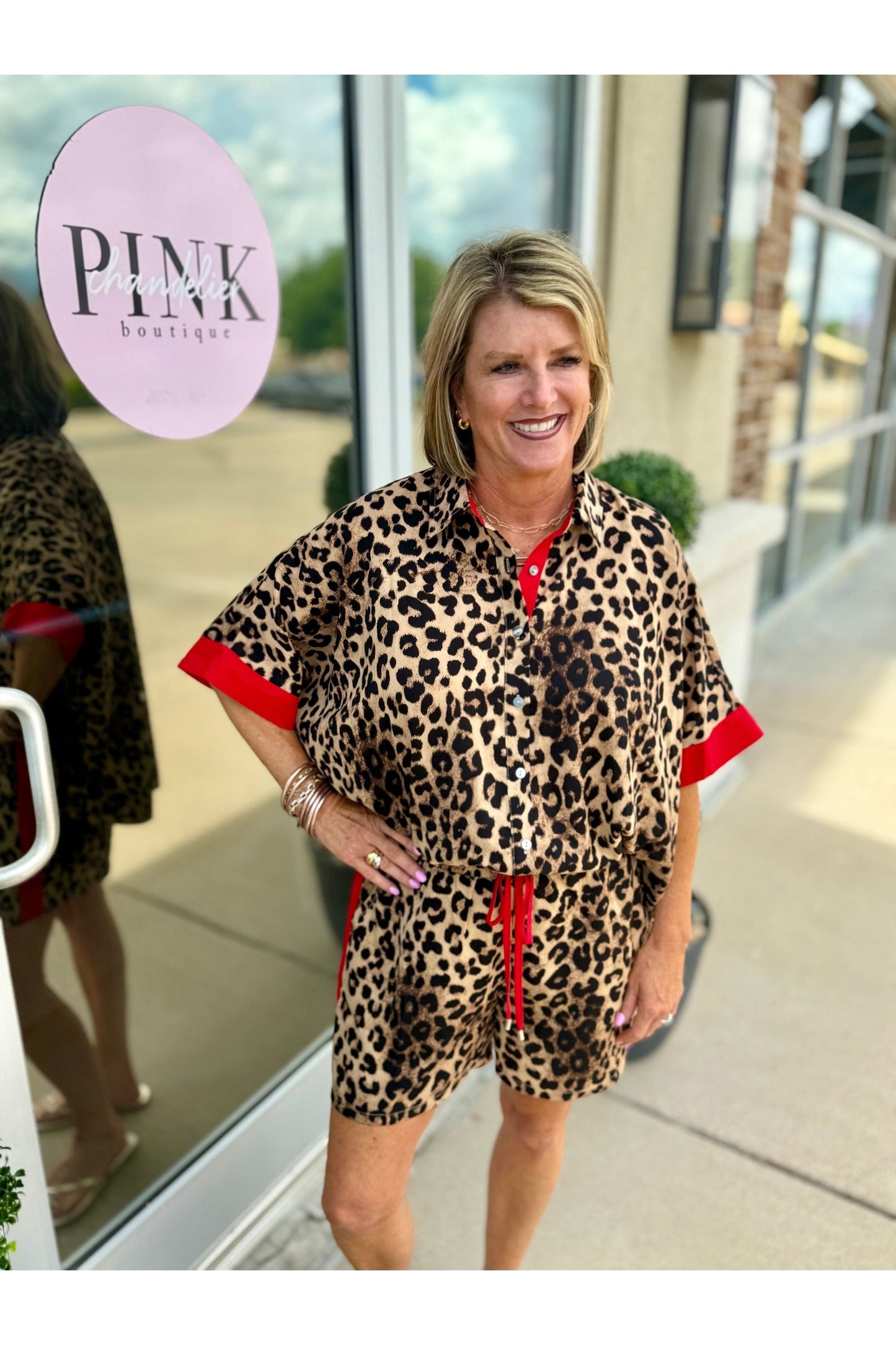 Leopard Set W/Red Accent