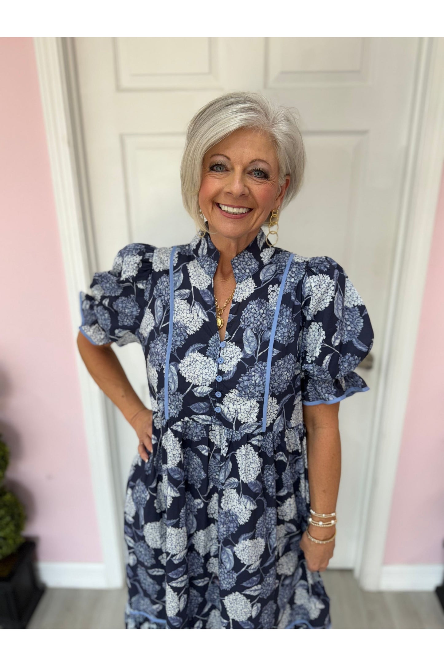 Remi Navy Floral Dress