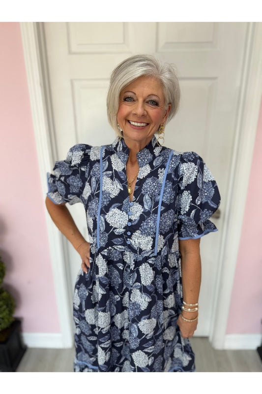 Remi Navy Floral Dress