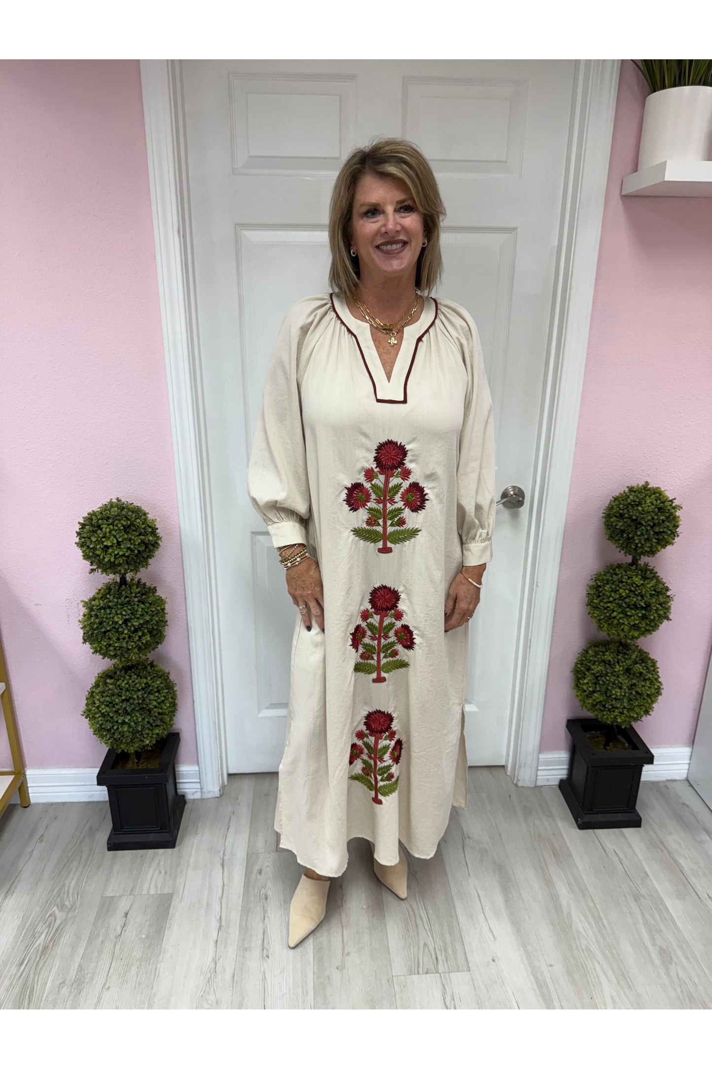 Lynn Embroidered Maxi