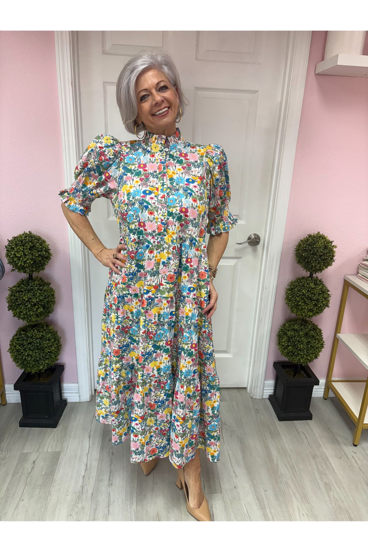 Petal Kiss Midi Dress