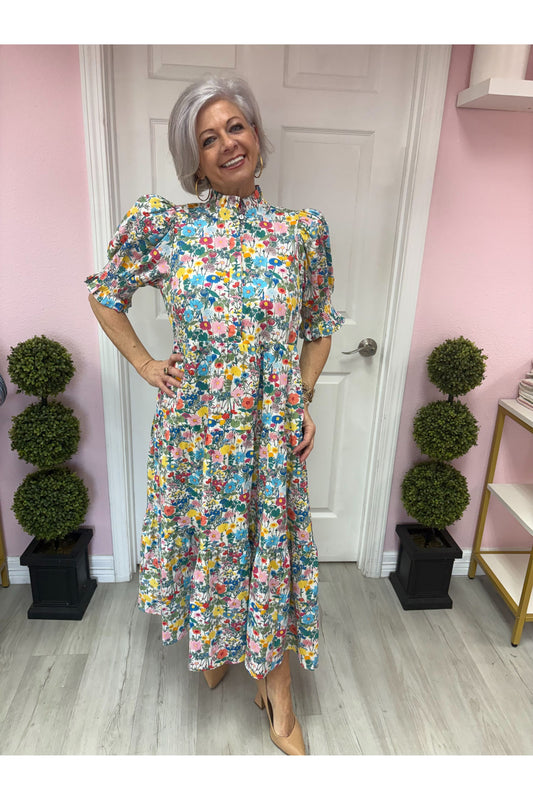 Petal Kiss Midi Dress