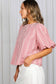 Bow Accent Feminine Plaid Blouse