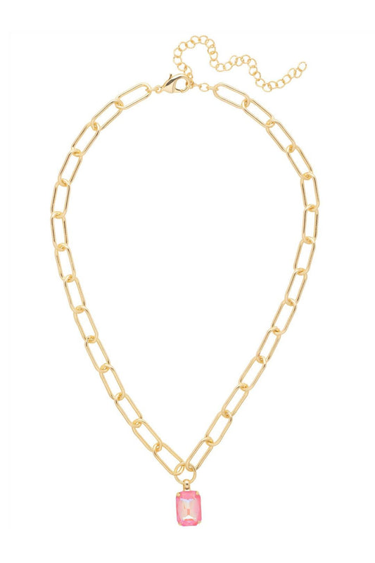 Nia Pendant Necklace - Light Rose