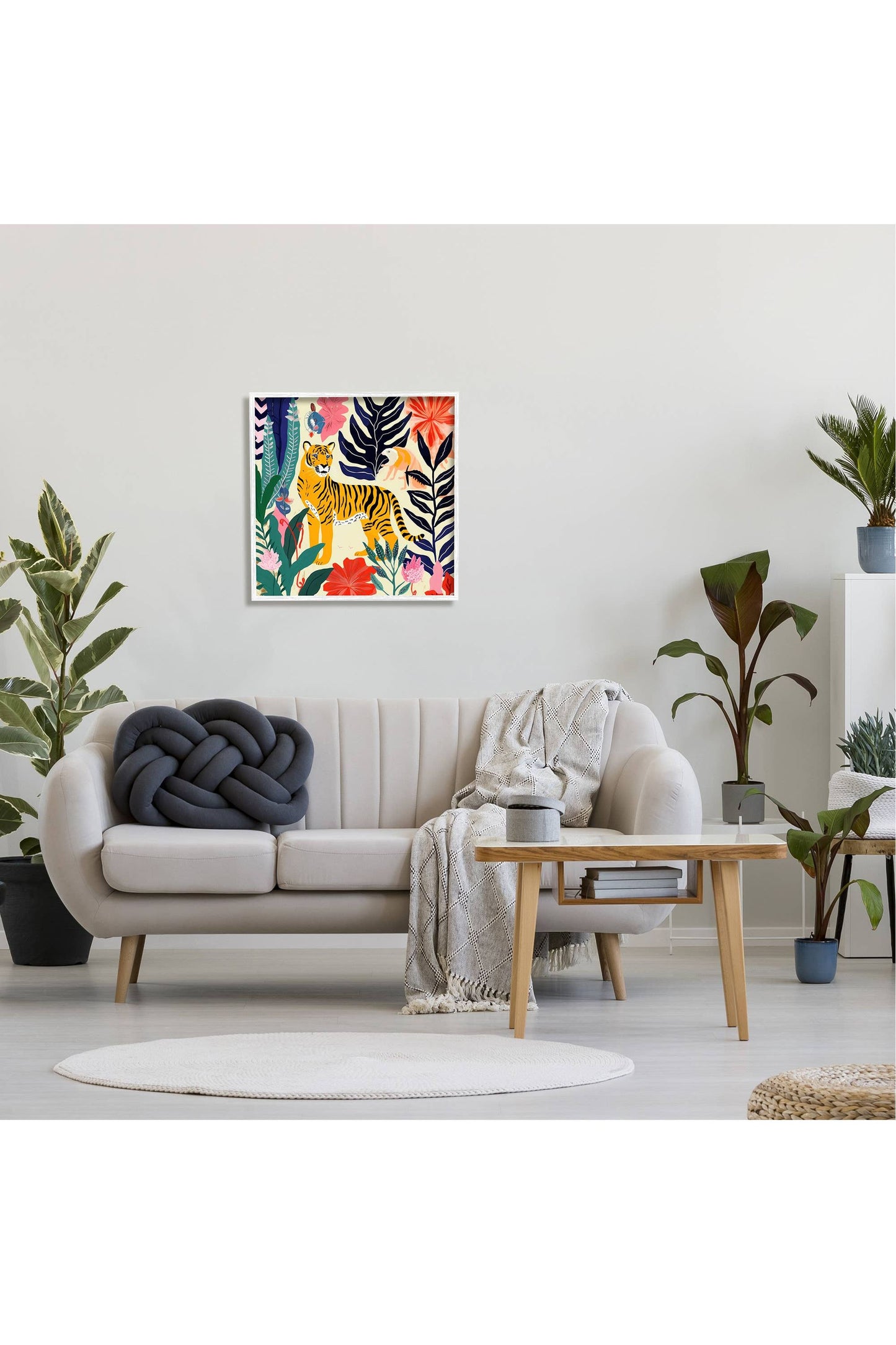 Tiger & Abstract Creatures Framed