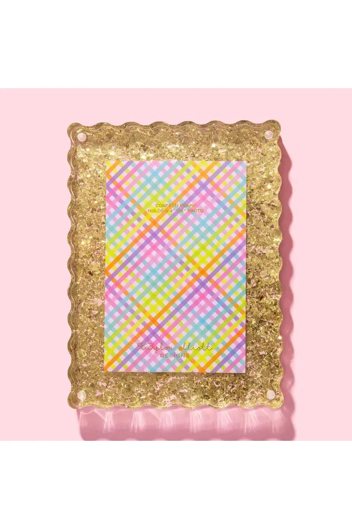 Gold Confetti Frame - Large