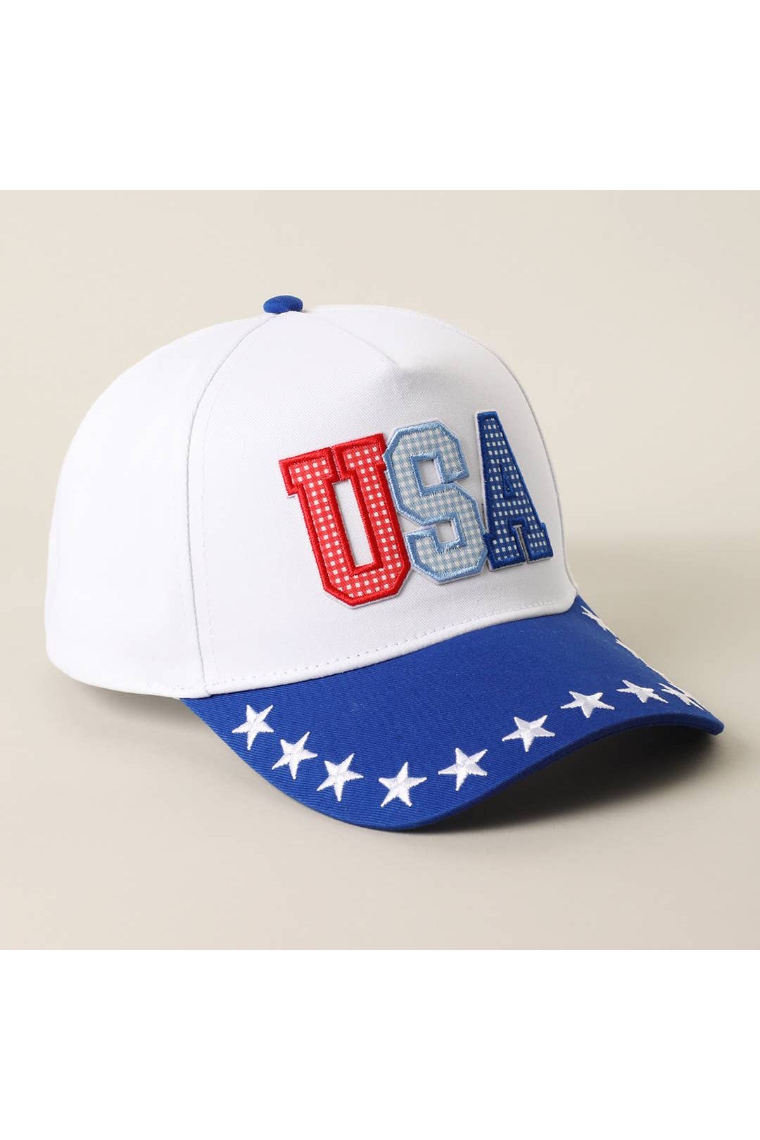 USA Letter Patch Star Brim Trucker Baseball Cap