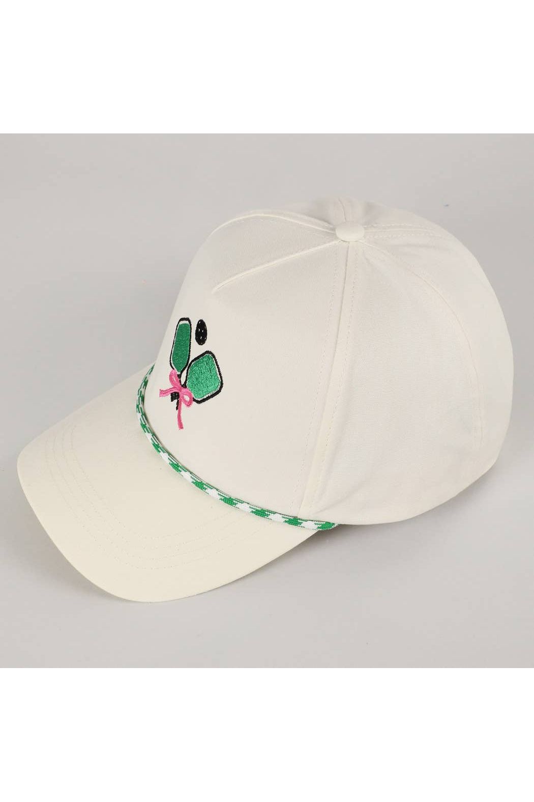 Pickleball Pad Ball Ribbon Embroidery Trucker Hat