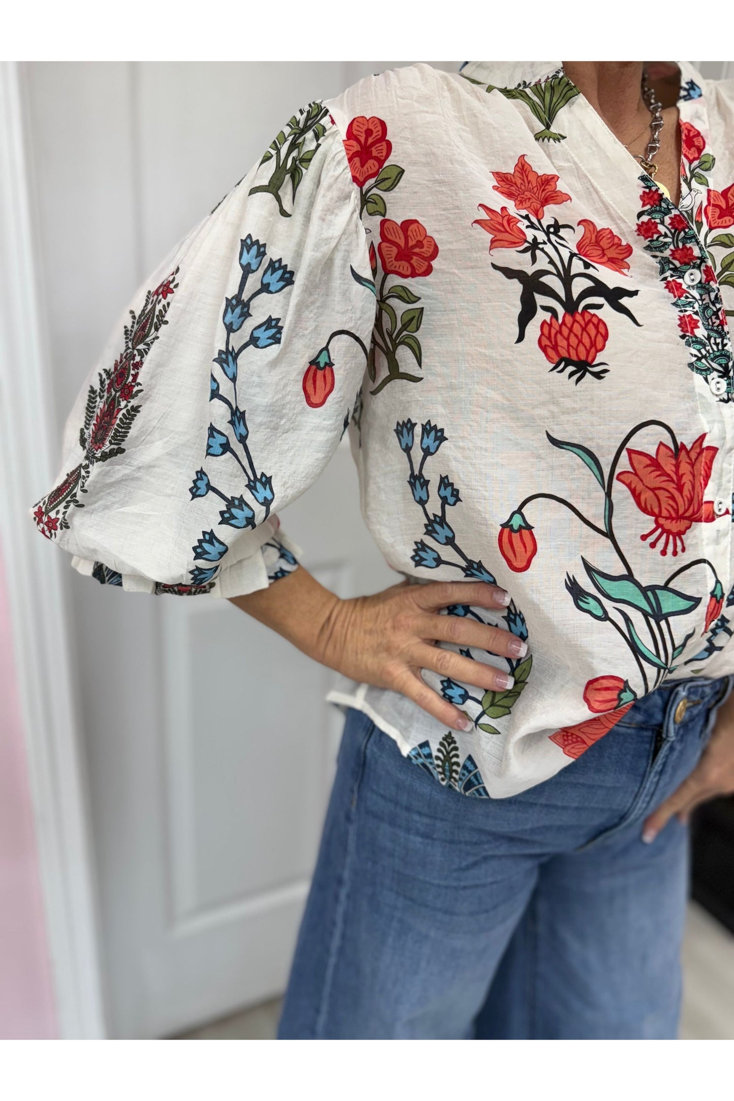 Autumn Floral Blouse