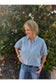 Chambray Frayed Star Button Up Top