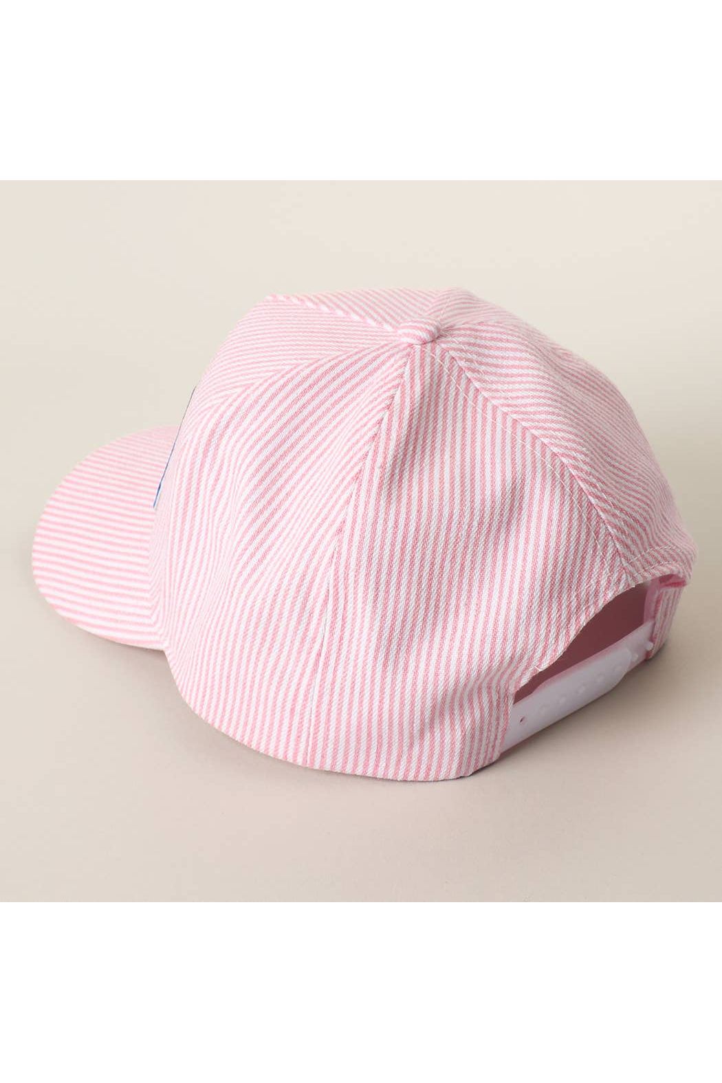 USA Letter Patch Striped Trucker Hat