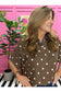 Laney Polka Dot Collared Shirt Top
