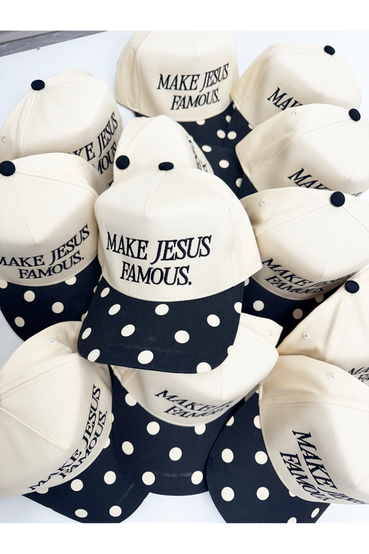 Make Jesus Famous Polka Dot Hat
