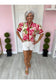 Victoria Floral Printed Ruffled Blouse