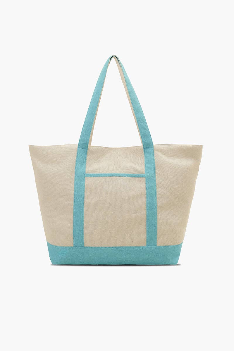 Mahjong Harbor Fully Hand-Beaded Large Boat Tote