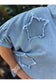 Chambray Frayed Star Button Up Top