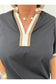 Black Bubble Sleeve Blouse