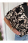 Callie Black/Tan Botanical Print Blouse