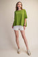 Cammie Oversized Pullover Round Neck Band Short Sleeve